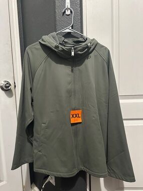 32 Degrees Olive Hooded Softshell Utility Jacket